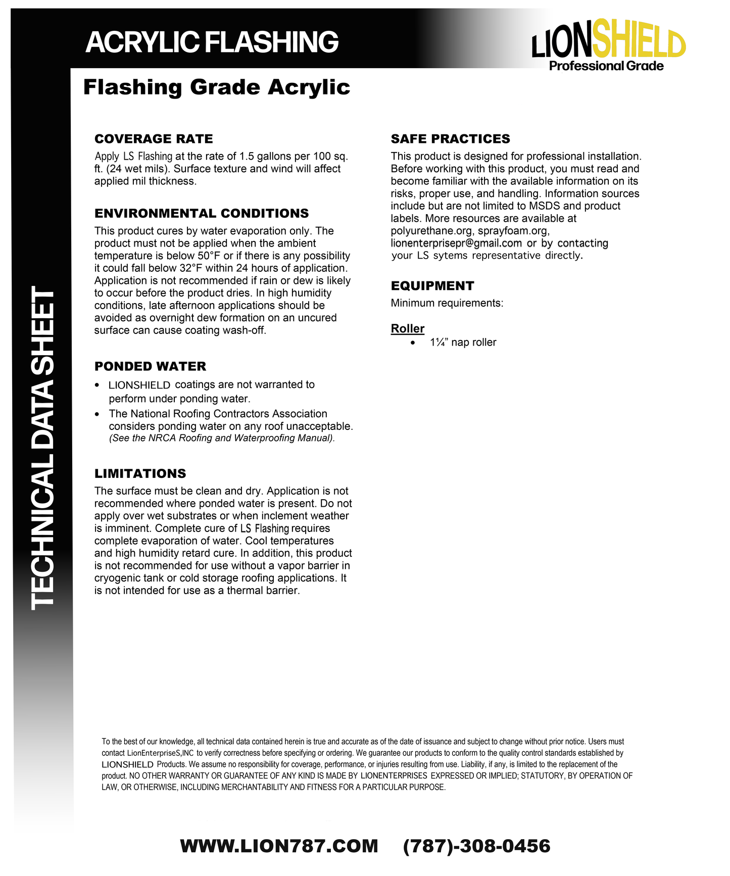 LionShield Acrylic Flashing