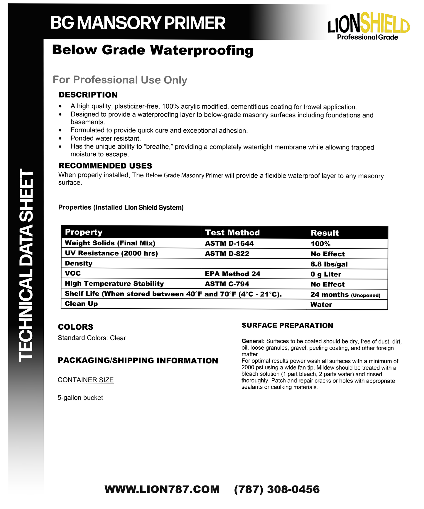 LionShield BG Masonry Primer