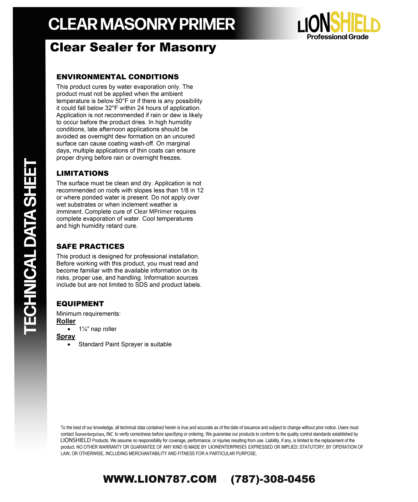 LionShield Clear Mansonry Primer