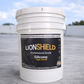 Lionshield silicone roofing product on a roof with a blue sky background
